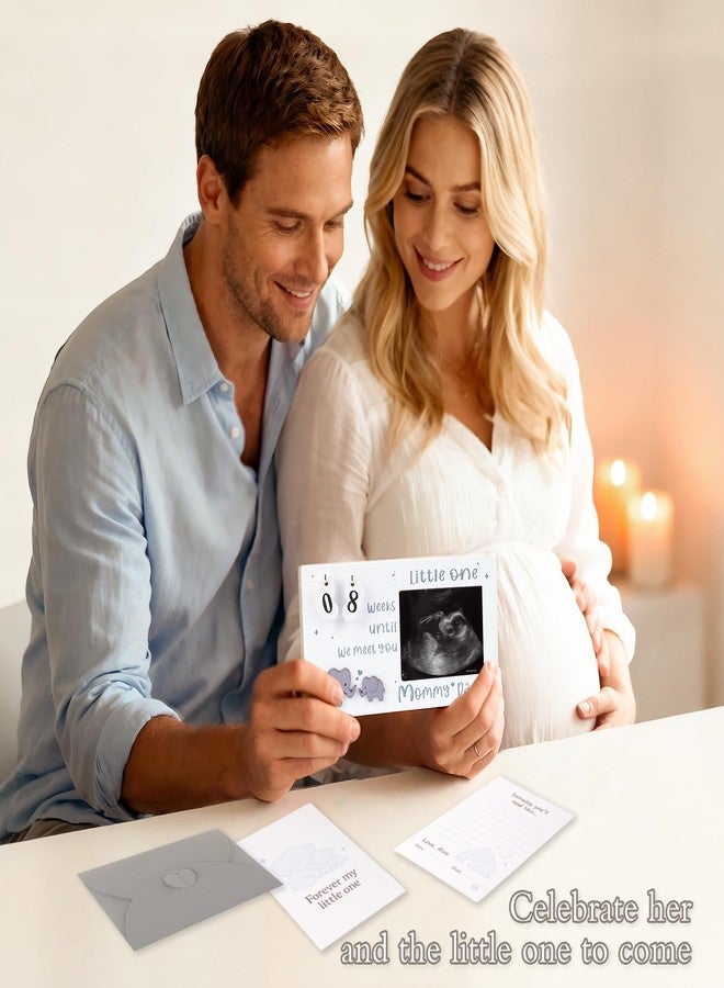 DAMCONME Ultrasound Picture Frames with Countdown Weeks and Dear Baby Letter Pages, Sonogram Picture Frame for Expecting Parents, Pregnancy Gift for New Parents and First Time Mom to Be, Baby Announcement Sign - Image 5